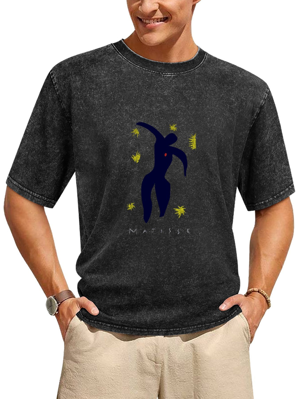 Matisse Abstract Figure Graphic Washed T-Shirt