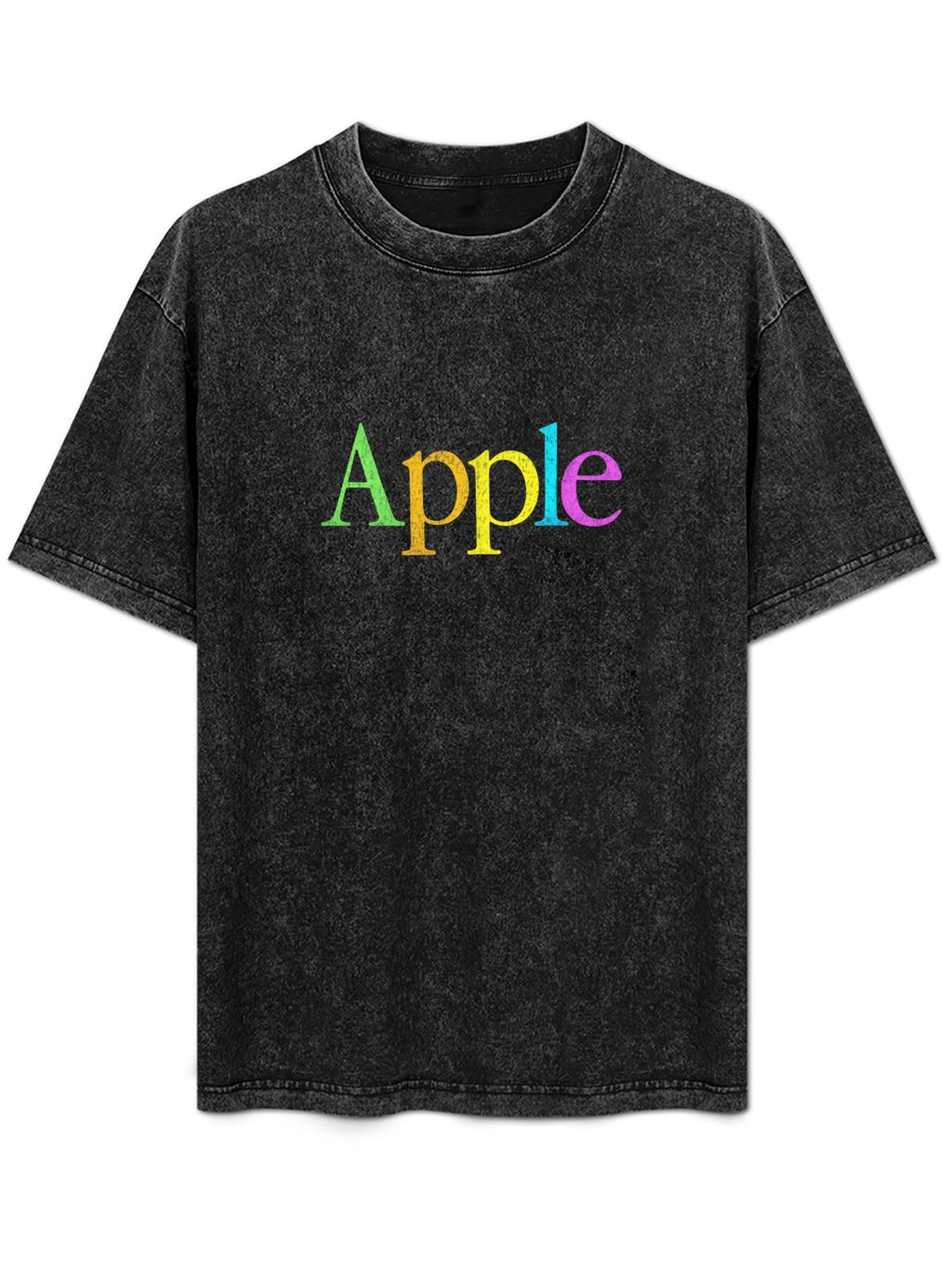 Apple Rainbow Graphic Washed T-Shirt