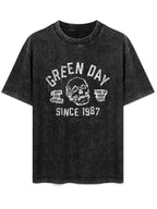 Green Day Time of Your Life Skull Graphic T-Shirt