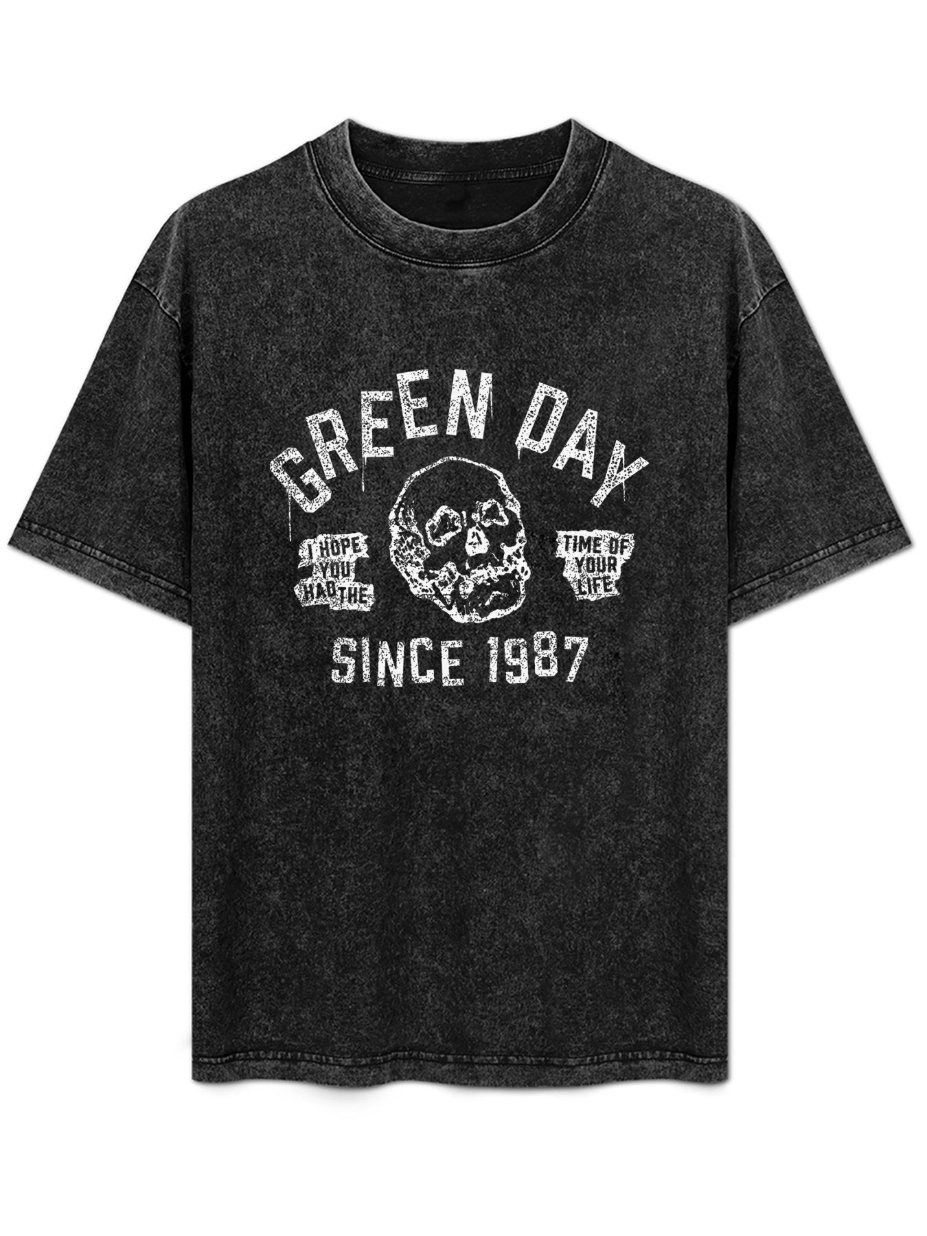 Green Day Time of Your Life Skull Graphic T-Shirt