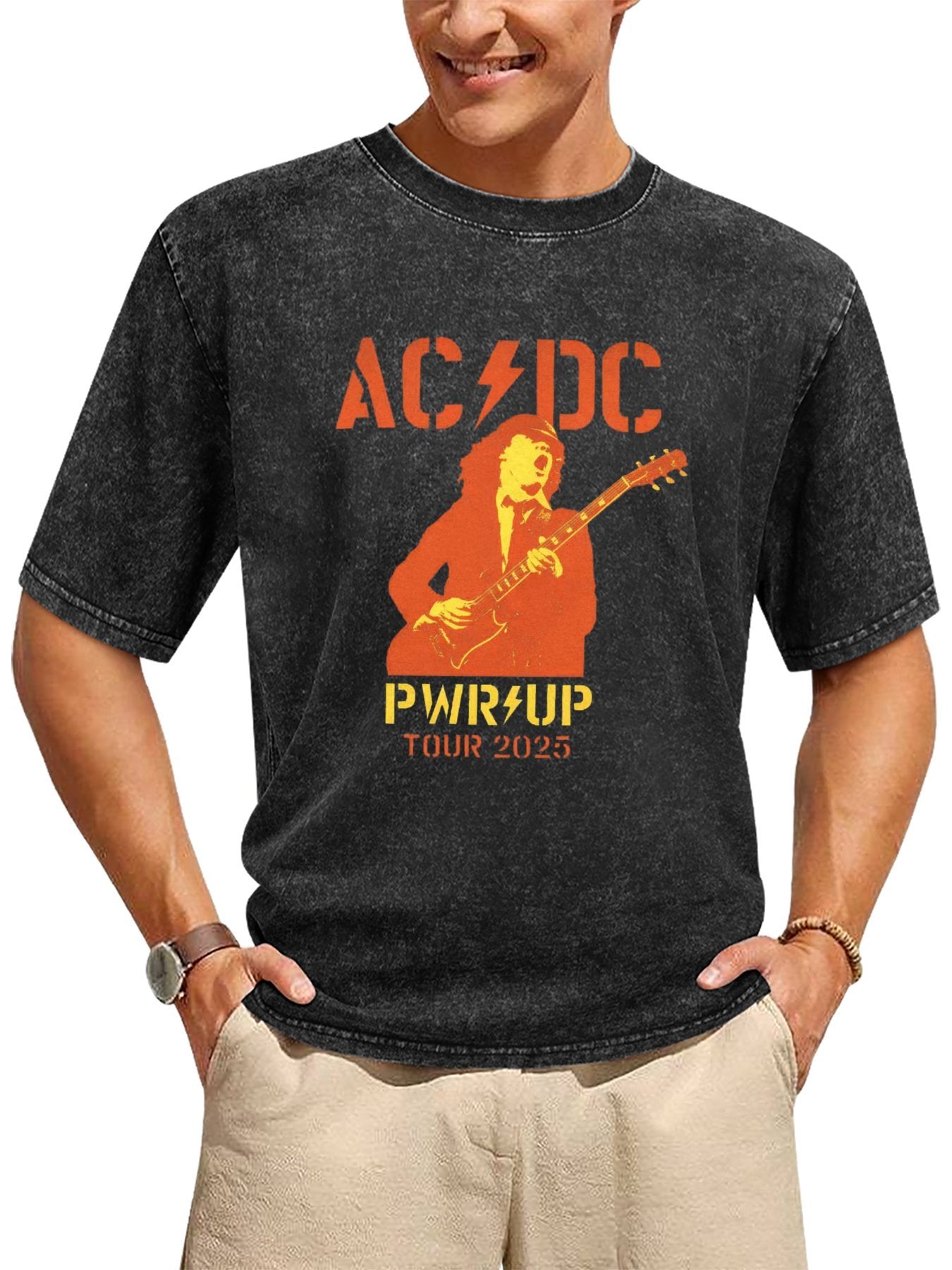 AC/DC PWR UP Tour 2025 Angus Young Graphic T-Shirt Secondary image