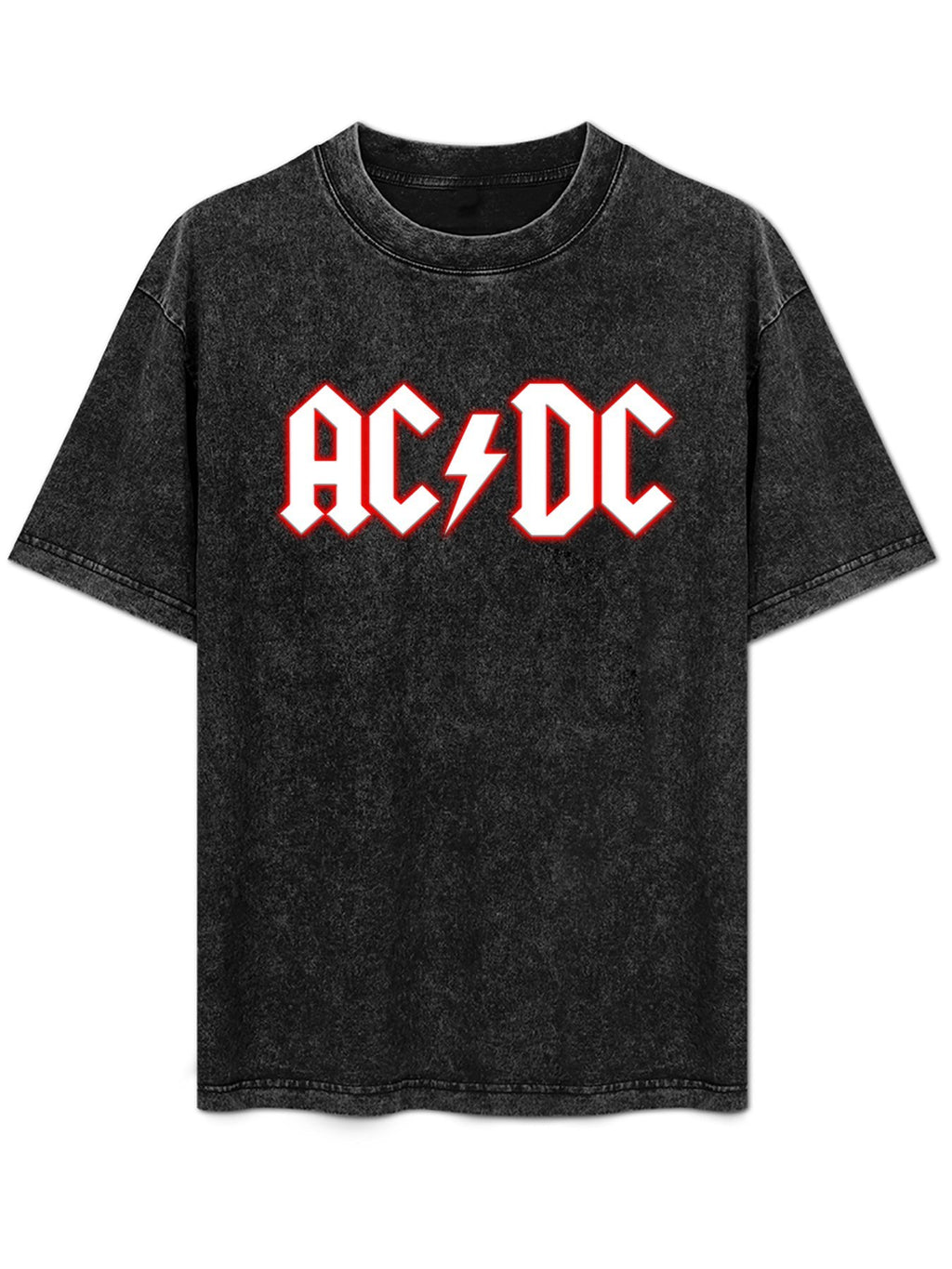 Vintage Washed AC/DC Logo Graphic T-Shirt