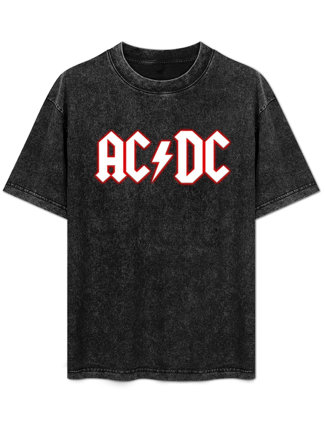 Vintage Washed AC/DC Logo Graphic T-Shirt