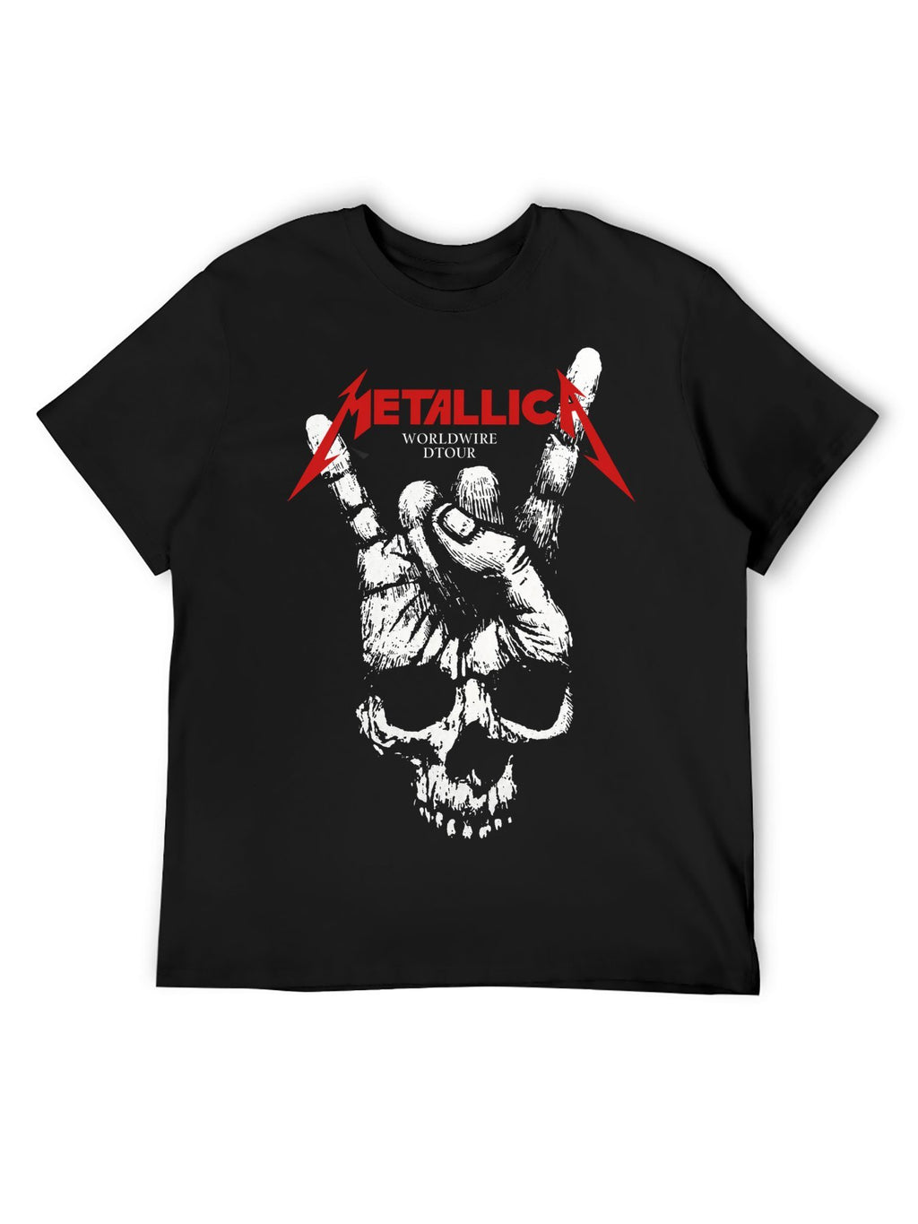 Metallica Skull Horn Hand Graphic T-Shirt