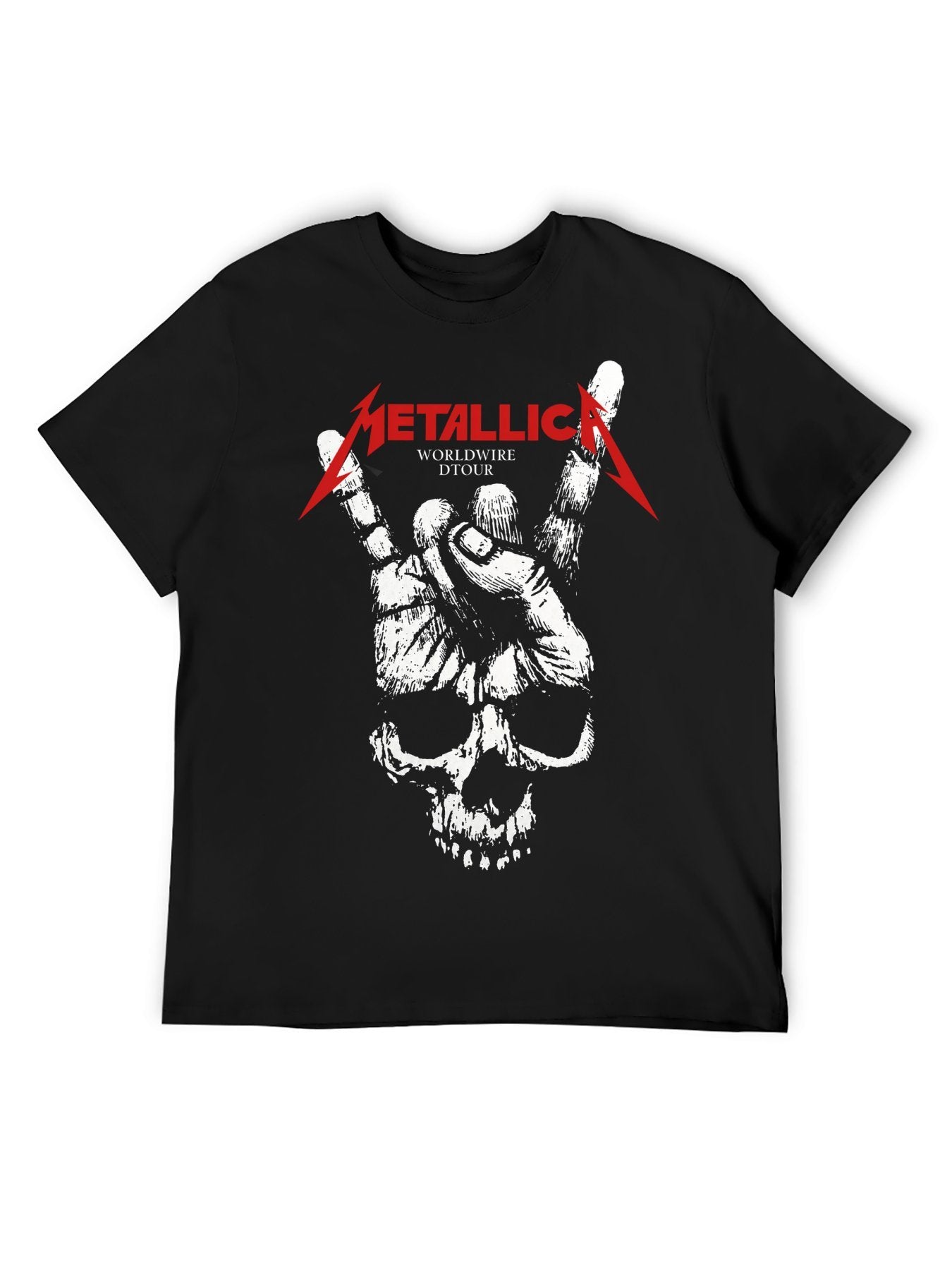 Metallica Skull Horn Hand Graphic T-Shirt