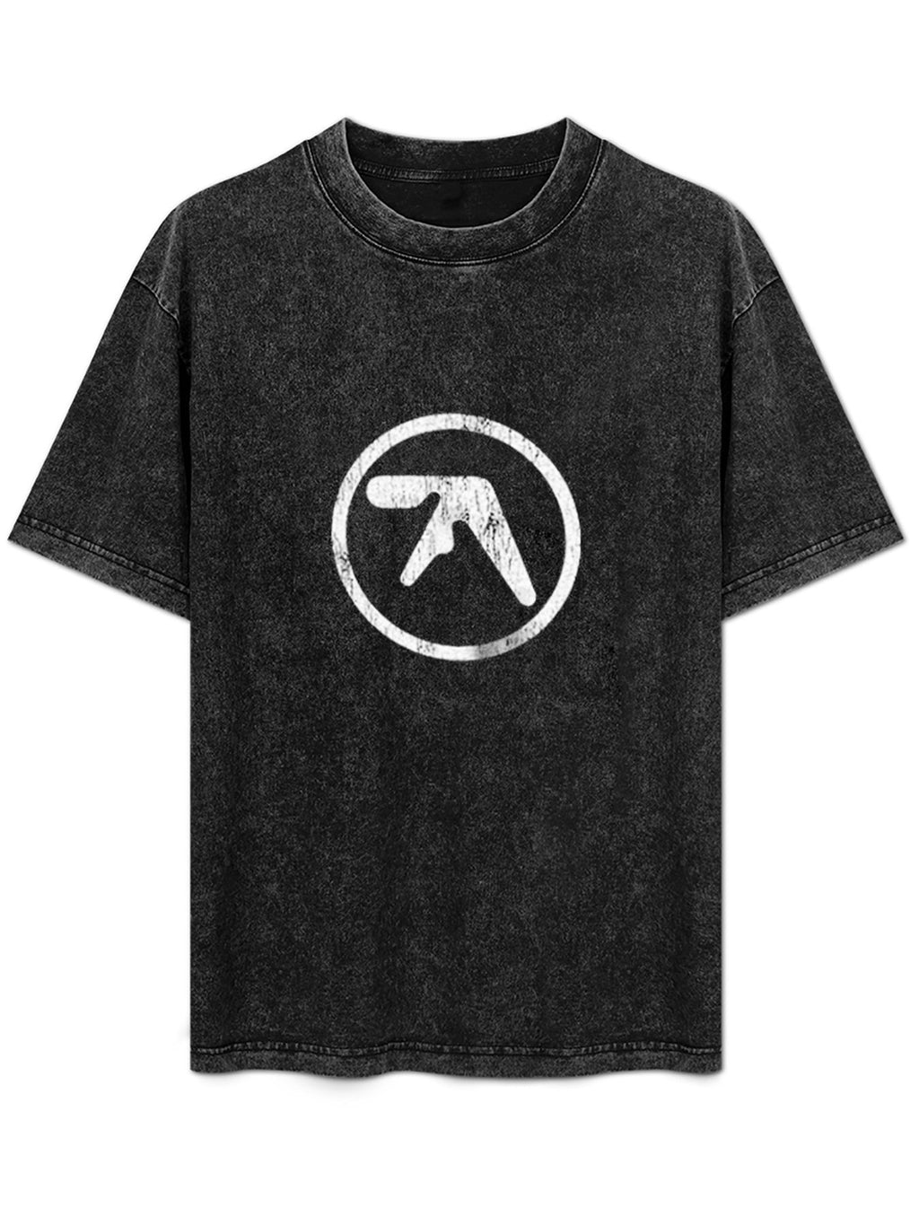 Abstract Circle Logo Graphic Washed T-Shirt
