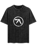 Abstract Circle Logo Graphic Washed T-Shirt