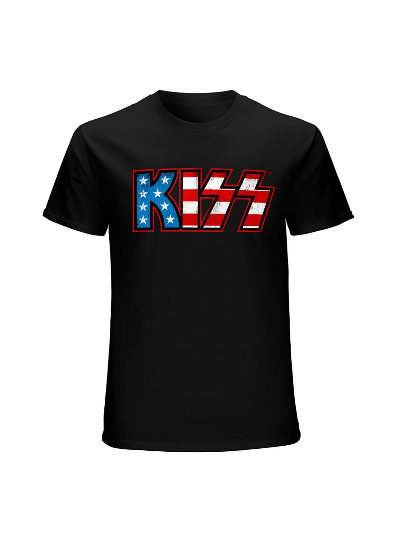 KISS American Flag Logo Graphic T-Shirt