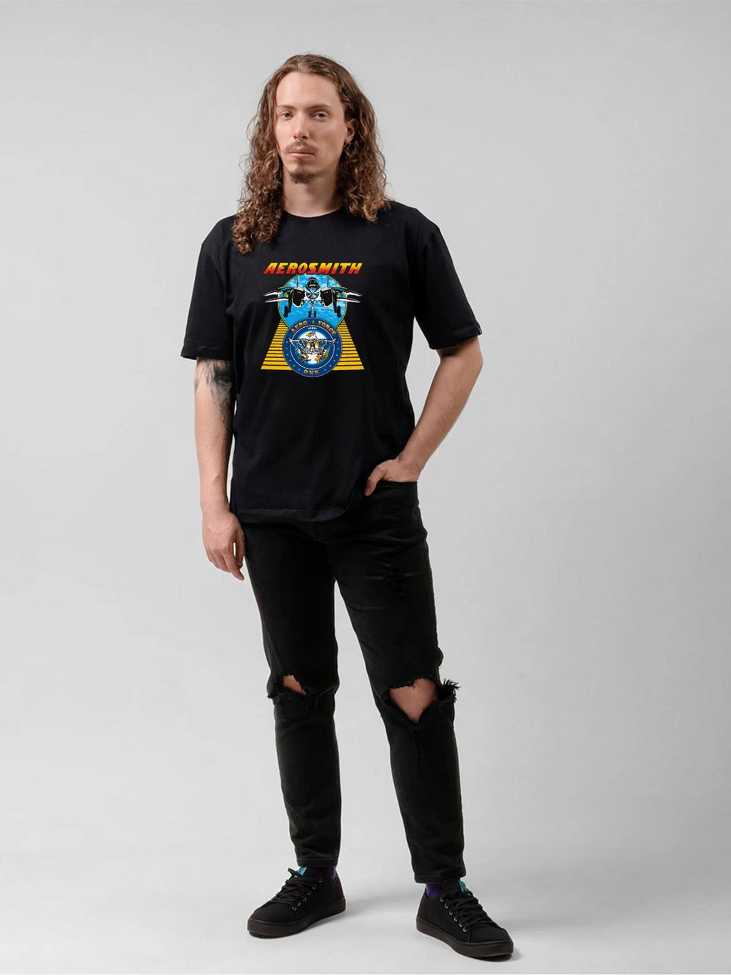 Aerosmith Jet Eagle Military Tour Graphic T-Shirt