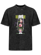 One Nightmare Horror Graphic Vintage Washed T-Shirt