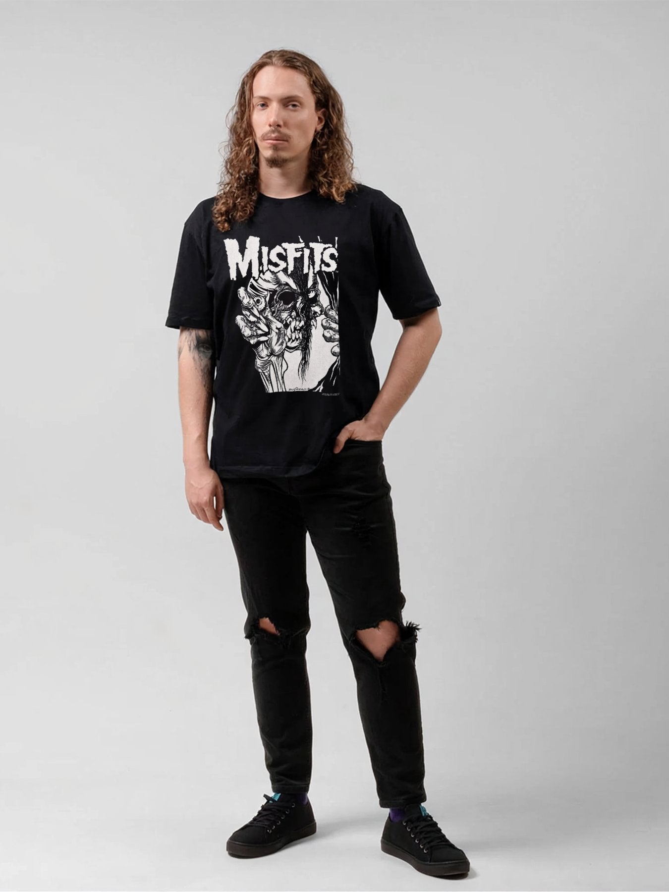Misfits Fiend Skull Horror Graphic T-Shirt