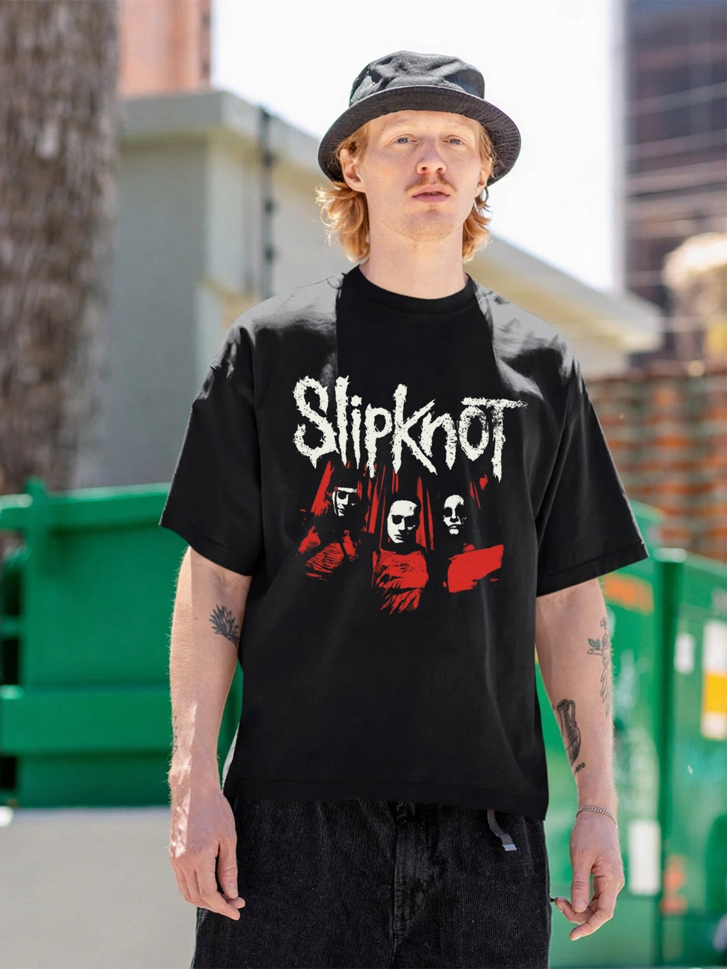 Slipknot Masked Band Portrait Graphic T-Shirt