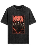 Vintage Washed Linkin Park Lightning Band Graphic T-Shirt