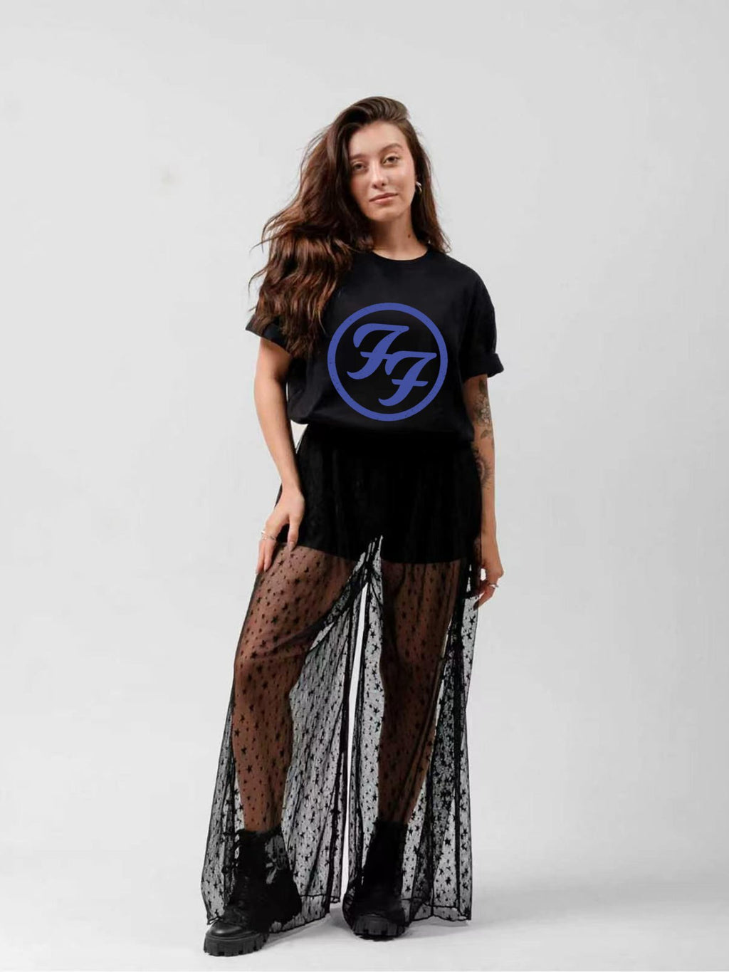 Foo Fighters Blue Circle Logo Graphic T-Shirt
