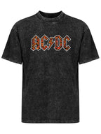 AC/DC Tiger Print Logo Graphic T-Shirt
