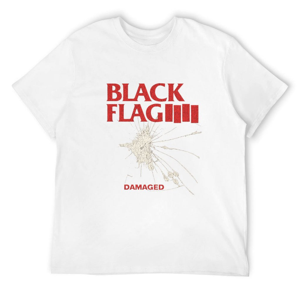 Black Flag Damaged Graphic Black T-Shirt
