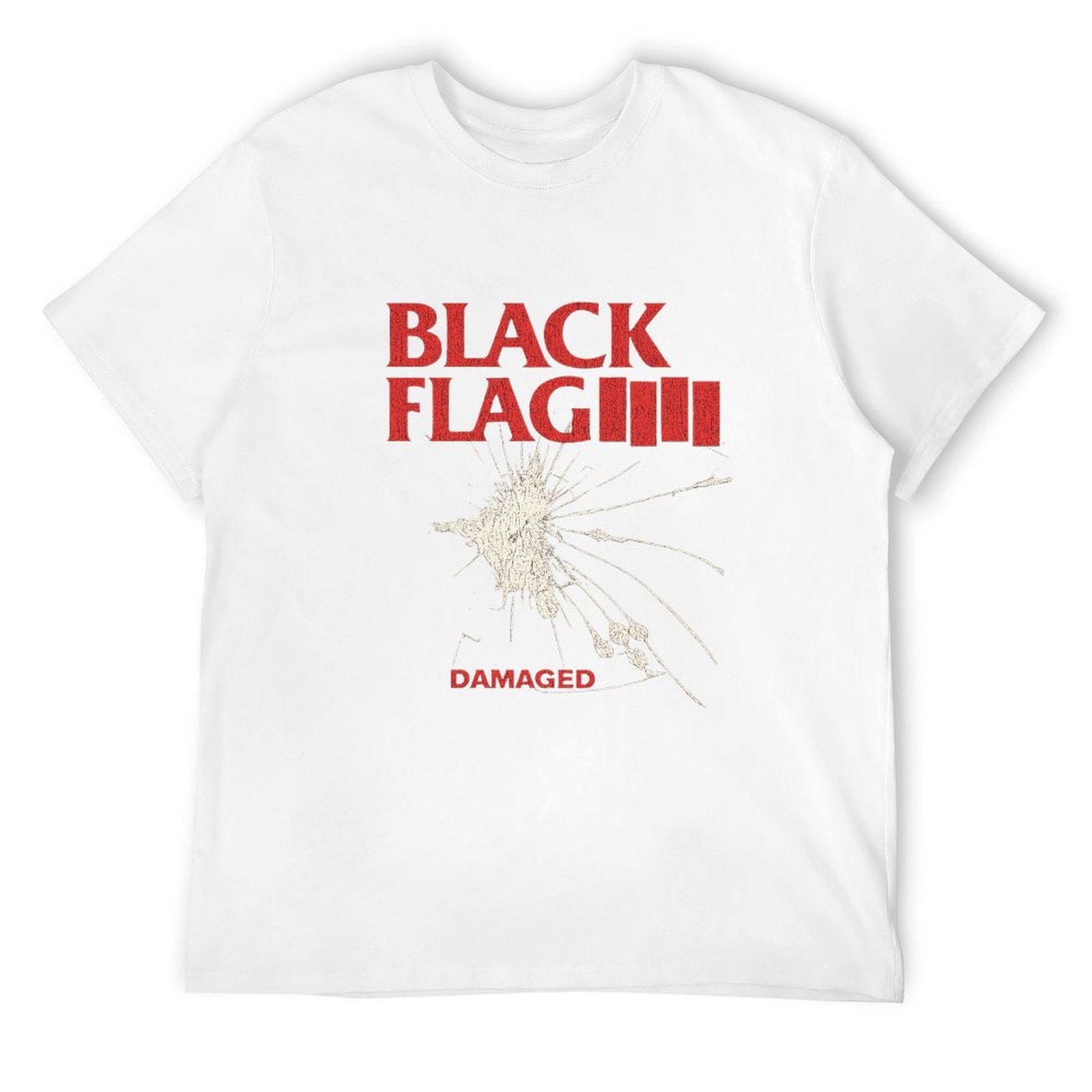 Black Flag Damaged Graphic Black T-Shirt
