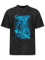 Vintage Washed Converging From the Grave Skeleton Graphic T-Shirt