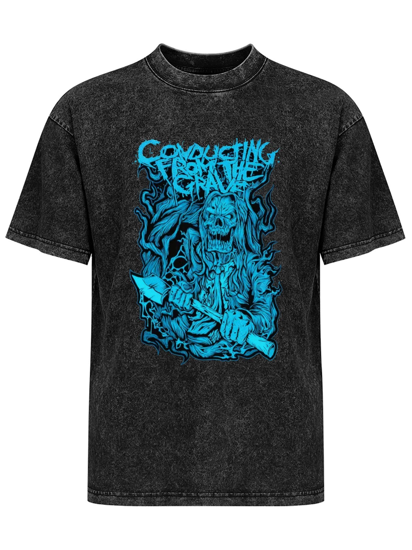 Vintage Washed Converging From the Grave Skeleton Graphic T-Shirt