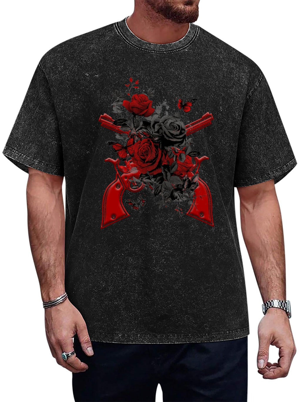 Vintage Washed Guns and Roses Revolver Graphic T-Shirt