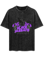 Vintage Washed Black Sabbath 50 Years Purple Graphic T-Shirt