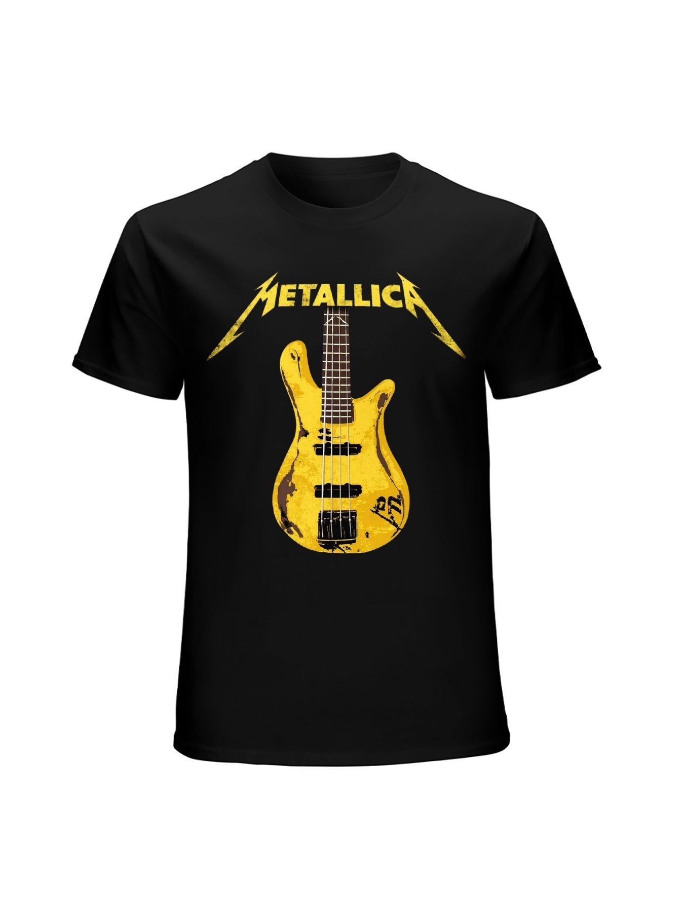 Metallica Yellow Guitar Graphic T-Shirt