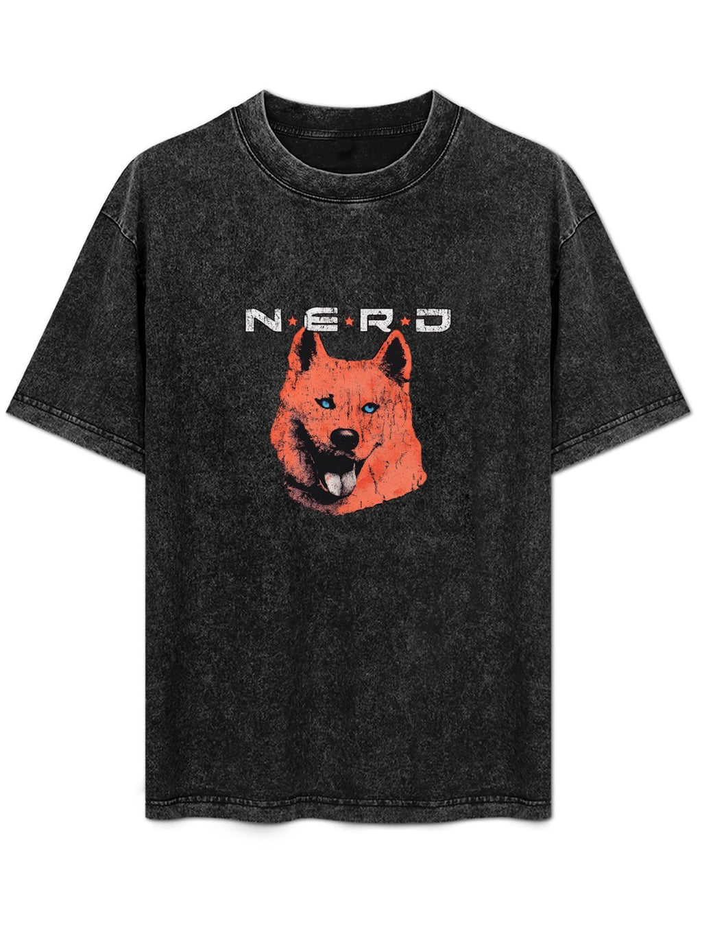 N.E.R.D Dog Graphic Washed T-Shirt