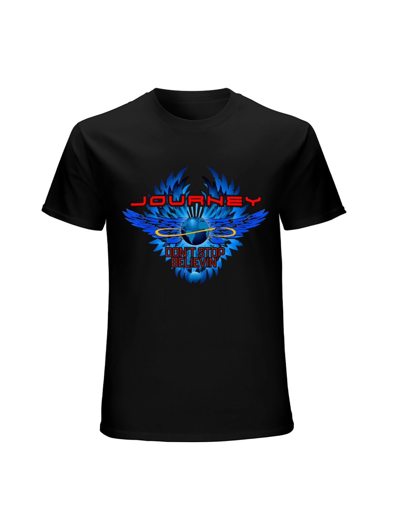 Journey Winged Globe Don’t Stop Believin’ Classic Rock Graphic T-Shirt