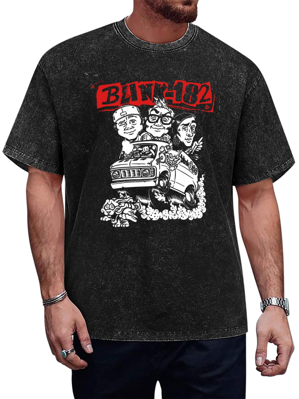 Blink-182 Cartoon Road Trip Graphic T-Shirt