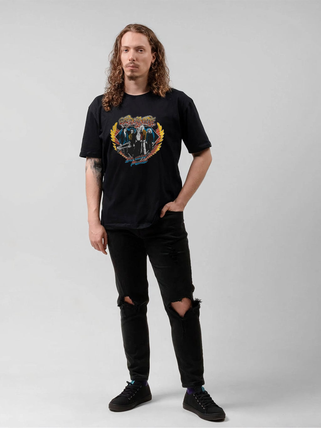 Aerosmith Band Wings Graphic “Walk and a Promise” Vintage T-Shirt