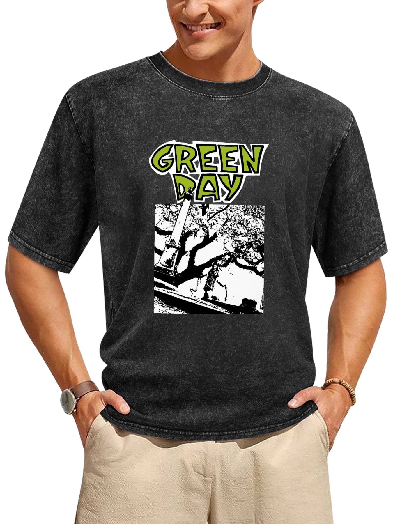 Green Day Monument Photo Graphic T-Shirt Secondary image