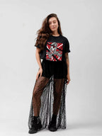 Eddie Van Halen Jumping Guitarist Red Stripe T-Shirt