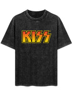 KISS Orange Gradient Logo Graphic T-Shirt