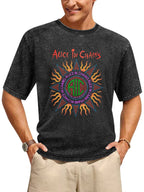 Vintage Washed Alice in Chains Sun Emblem Graphic T-Shirt
