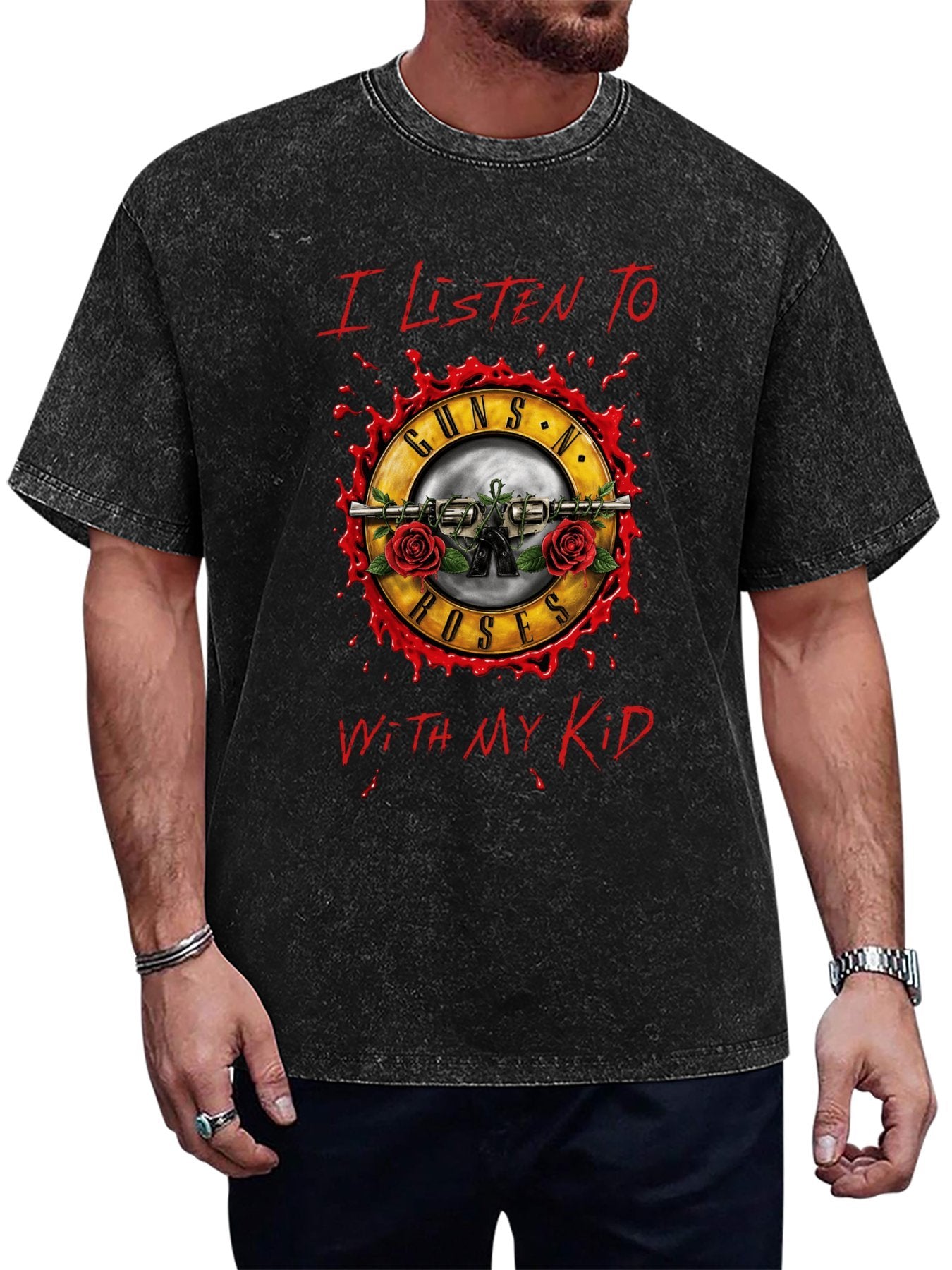 Guns N’ Roses “I Listen With My Kid” Graphic T-Shirt Main image