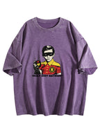 Holy Shit Batman Comic Graphic Washed T-Shirt