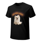 Fur Real Cute Pomeranian Graphic Black T-Shirt