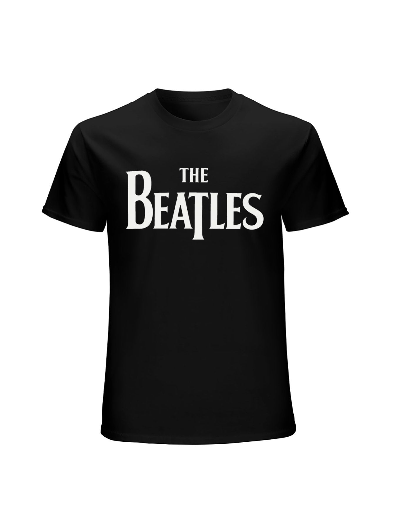 The Beatles Classic White Logo Graphic T-Shirt
