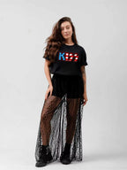 KISS American Flag Logo Graphic T-Shirt