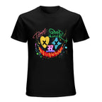 Good Luck Graffiti Smile Graphic Black T-Shirt