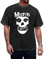 Misfits White Fiend Skull Logo Graphic T-Shirt