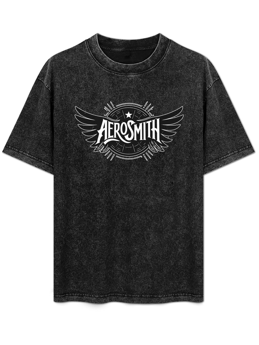 Vintage Washed Aerosmith Winged Logo Graphic T-Shirt