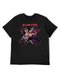 Glam Fire Guitarist Graphic T-Shirt