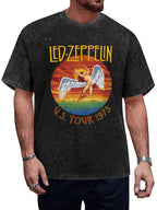 Led Zeppelin U.S. Tour 1975 Winged Angel Graphic T-Shirt