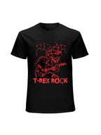 T-Rex Rock Dinosaur Guitar Graphic T-Shirt