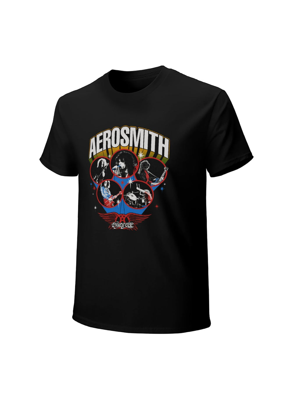 Aerosmith Stage Portrait Peace Out Graphic T-Shirt