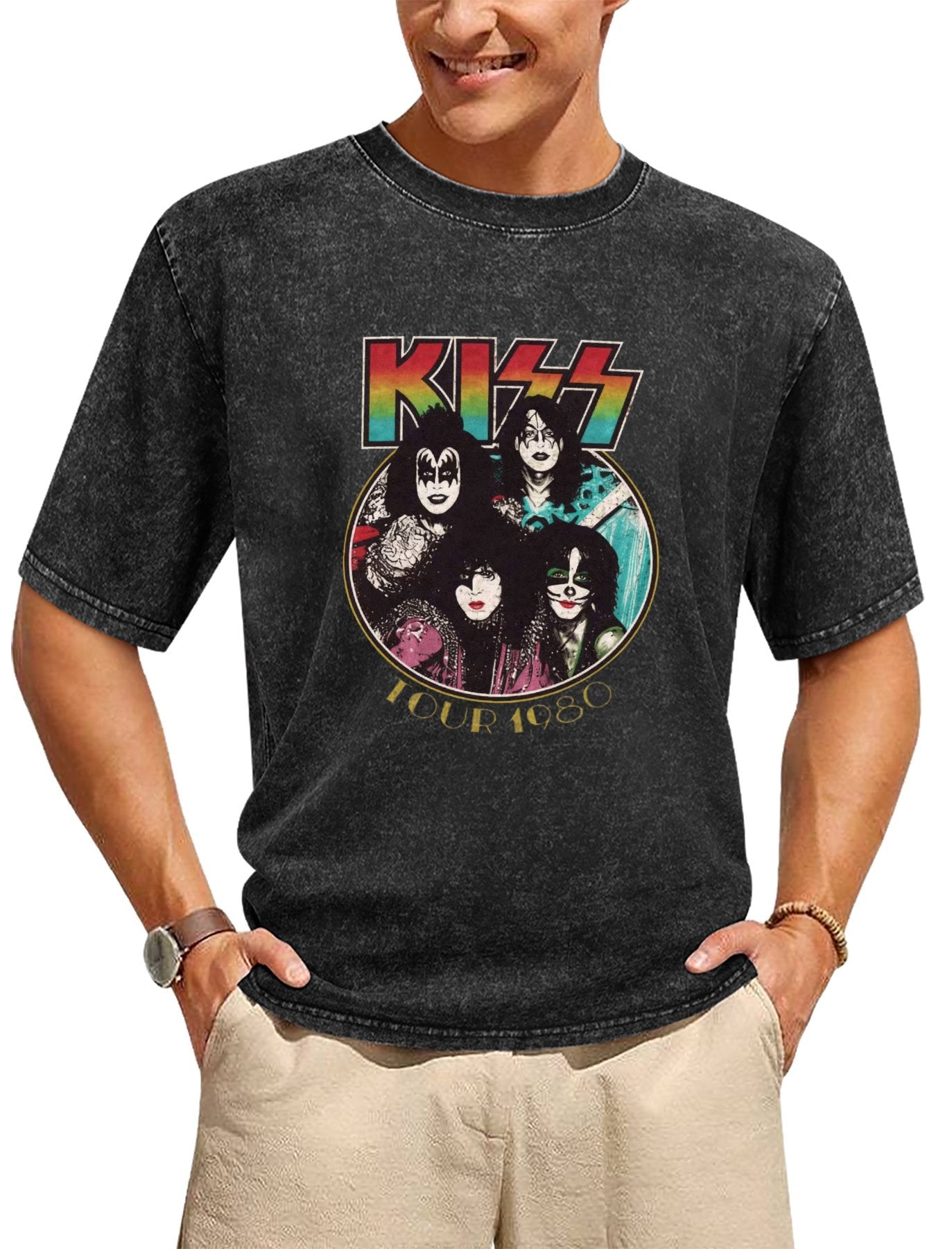 KISS Tour 1980 Band Portrait Graphic T-Shirt Secondary image