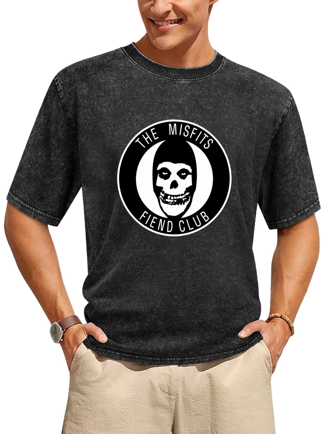 Misfits Fiend Club Circular Skull Logo Graphic T-Shirt Secondary image