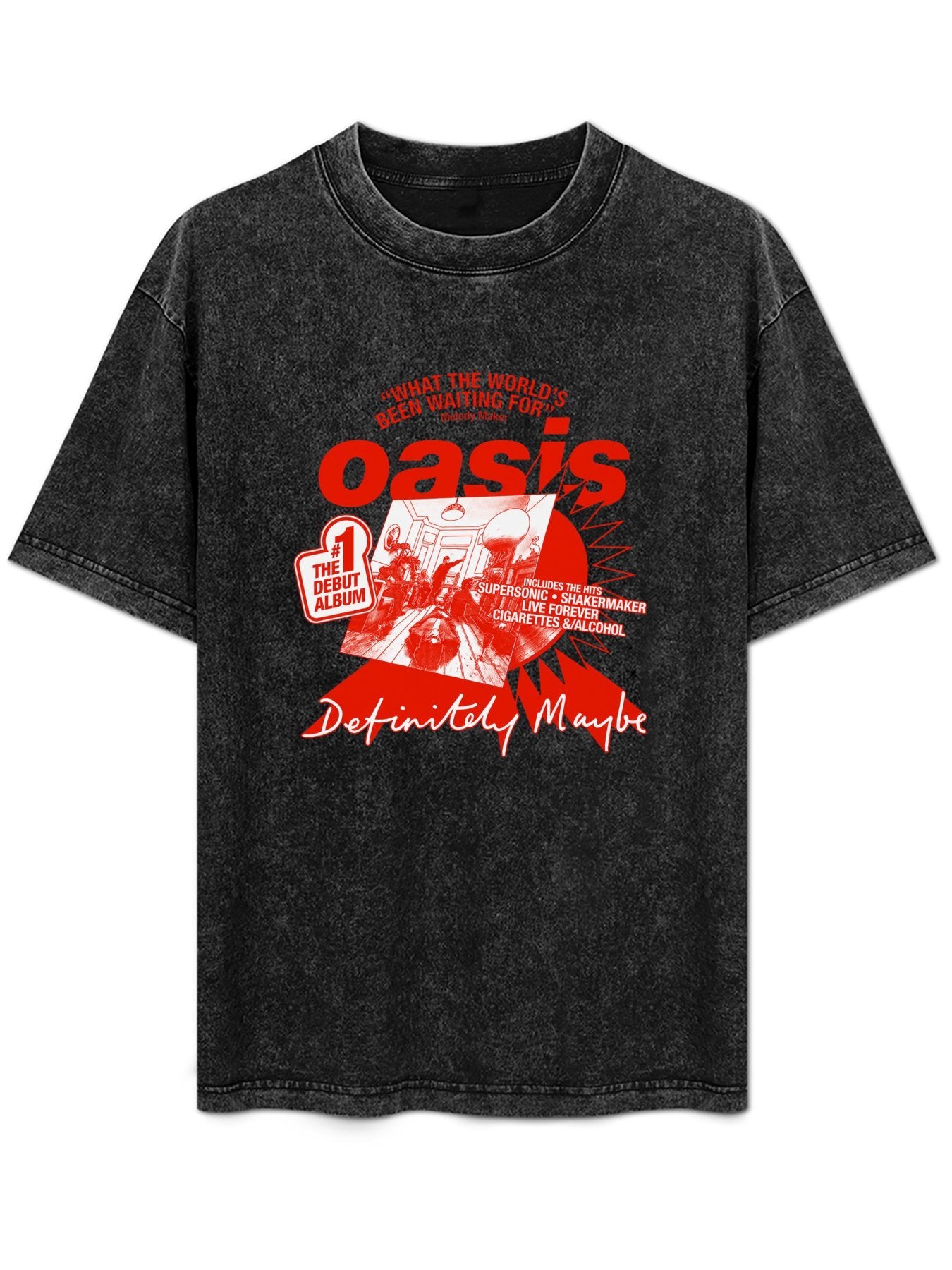 Oasis Definitely Maybe Debut Album Collage Graphic T-Shirt