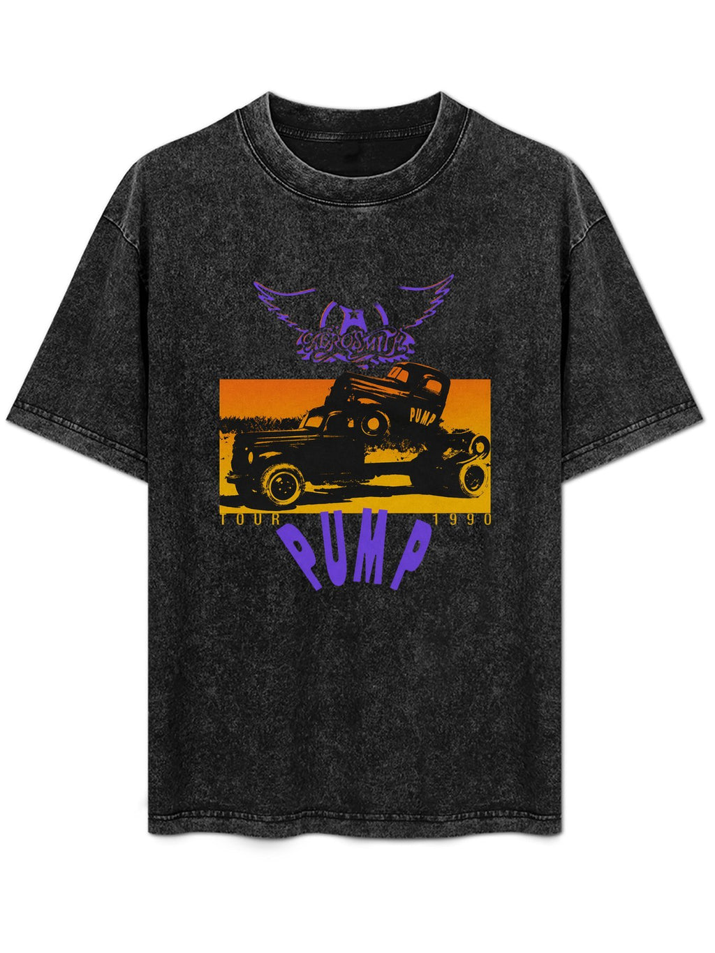 Aerosmith Pump Tour 1990 Truck Graphic T-Shirt